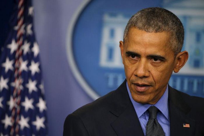 U.S. President Barack Obama holds his end of the year news conference at the White House in Washington December 18, 2015. REUTERS/Carlos Barria