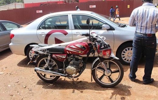 GHAMRO presents car and motorbike to office in Ashanti Region