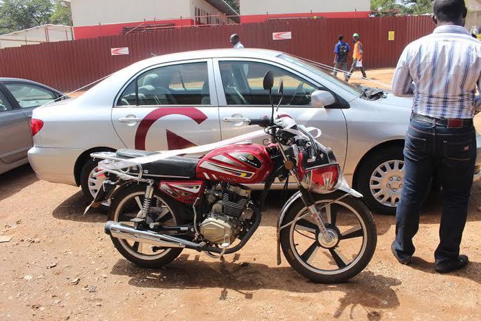 GHAMRO presents car and motorbike to office in Ashanti Region