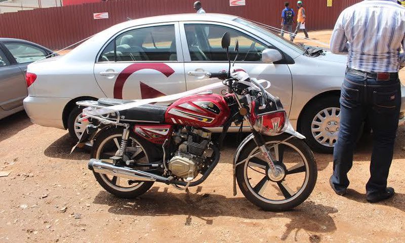 GHAMRO presents car and motorbike to office in Ashanti Region