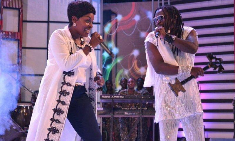 Akosua Agyepong performing with Amanzeba