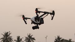 A picture of the drone spotted at the Trade Fair Centre