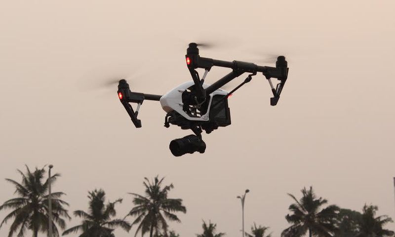 A picture of the drone spotted at the Trade Fair Centre