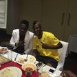 Shatta Wale poses with Asamoah Gyan [right]