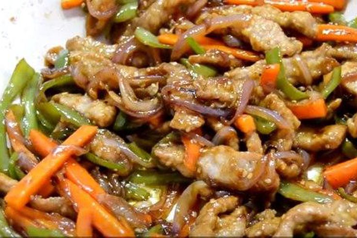 Stir-fried beef with vegetables