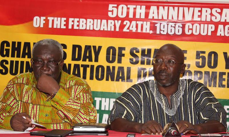 TUC Secretary General Kofi Asamoah (Left) and Justice Henaku, SFG Secretary (Right)