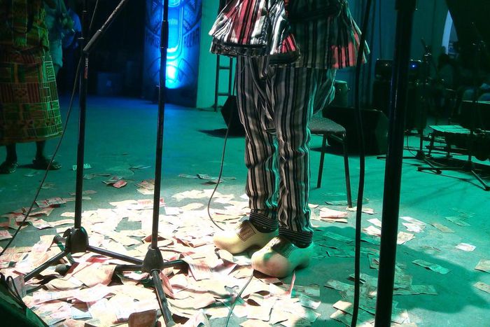 King Ayisoba performing at the event