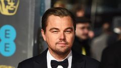 Leonardo DiCaprio attends the EE British Academy Film Awards at the Royal Opera House in London on Feb. 14.