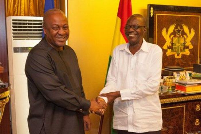 President John Mahama with Kenneth Wujangi