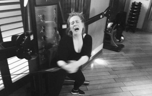 Adele putting in the work
