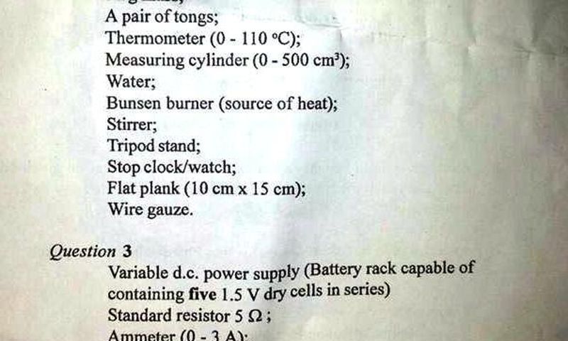 Leaked question paper