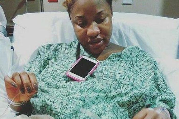 Tonto Dikeh at the labour ward