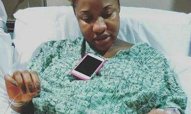 Tonto Dikeh at the labour ward