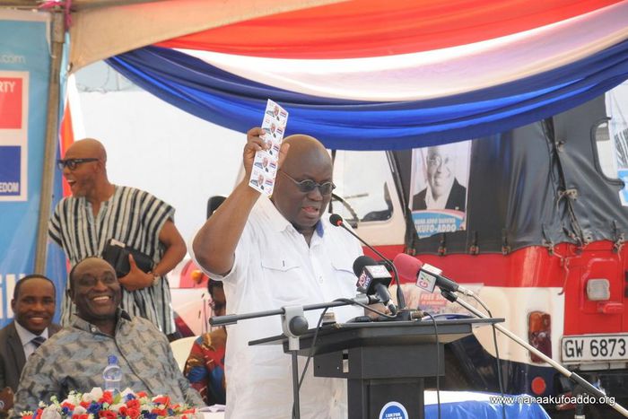 NPP´s Flagbearer, Nana Akufo-Addo launching the campaign