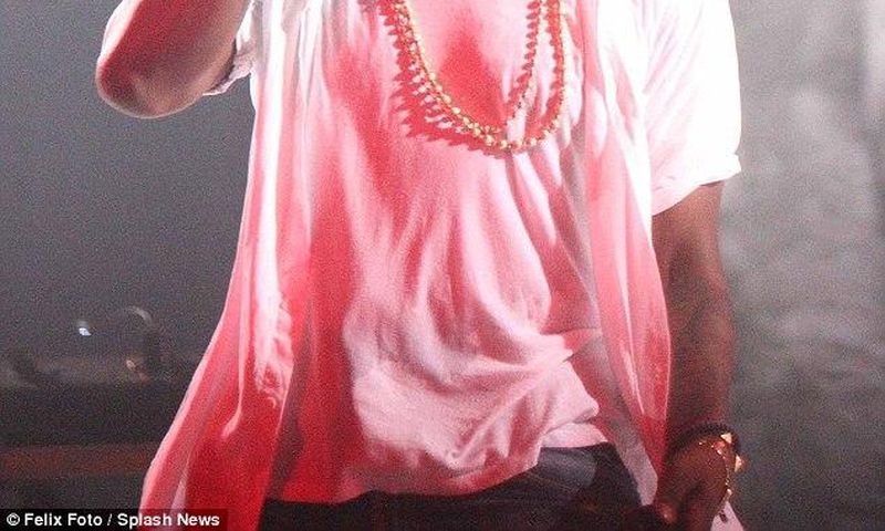 Kanye West performing at the VMAs