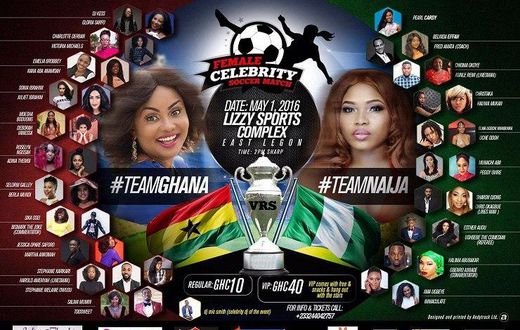 Official poster for Female Celebrities Soccer Match