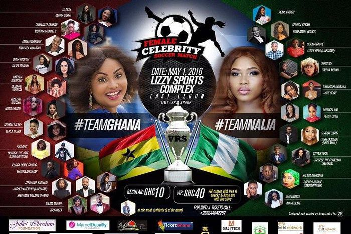 Official poster for Female Celebrities Soccer Match