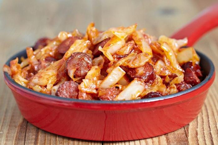 Cabbage sausage stew