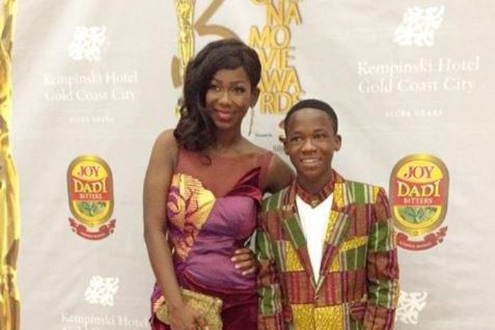 Actress Ama K. Abebrese and Abraham Attah