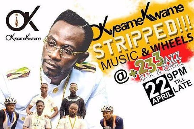 Okyeame Kwame's 'Stripped concert' poster