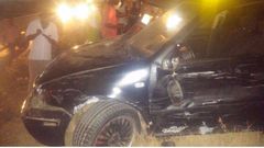 About 15 vehicles, including two taxis and other commercial vehicles were damaged due to the collision. (Picture credit: Joy FM)