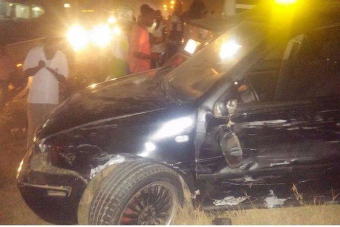 About 15 vehicles, including two taxis and other commercial vehicles were damaged due to the collision. (Picture credit: Joy FM)