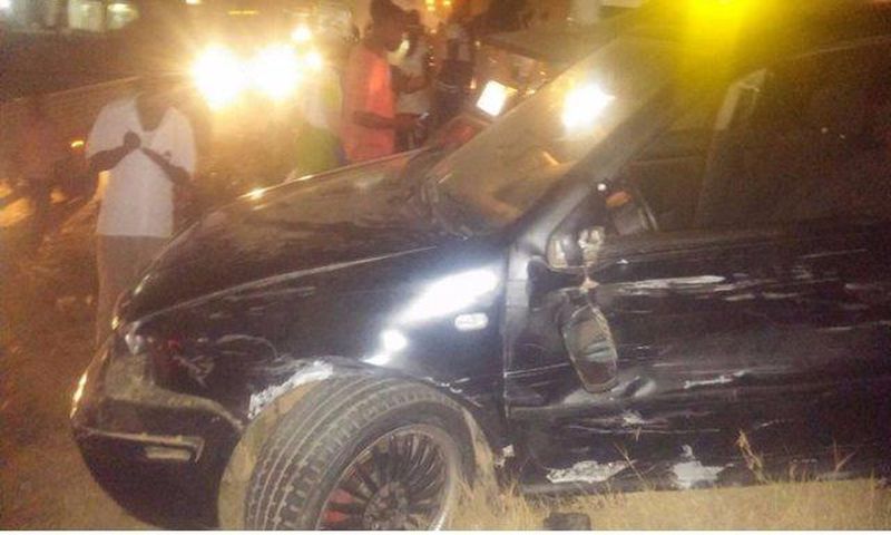 About 15 vehicles, including two taxis and other commercial vehicles were damaged due to the collision. (Picture credit: Joy FM)
