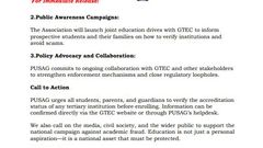 PUSAG raises alarm as over 3,500 students attend unapproved universities