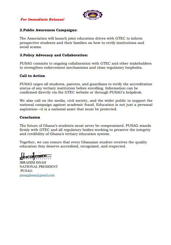 PUSAG raises alarm as over 3,500 students attend unapproved universities