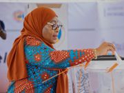 Tanzanian President Samia Suluhu Hassan via www.northernpublicradio.org