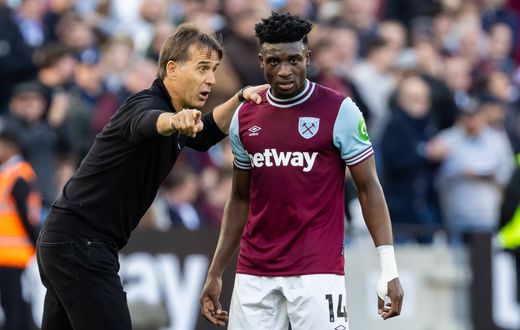 Julen Lopetegui and Mohammed Kudus