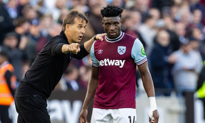 Julen Lopetegui and Mohammed Kudus