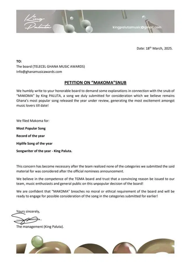 TGMA breaks silence on why King Paluta’s 'Makoma' was snubbed