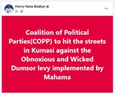 GH¢1 fuel levy: NPP announces ‘dumsor levy’ demo less than 24 hours after bill passes