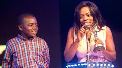 Nana Aba Anamoah and son
