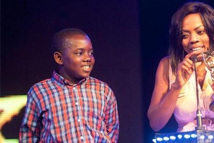 Nana Aba Anamoah and son