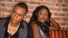 Unhappy African couple