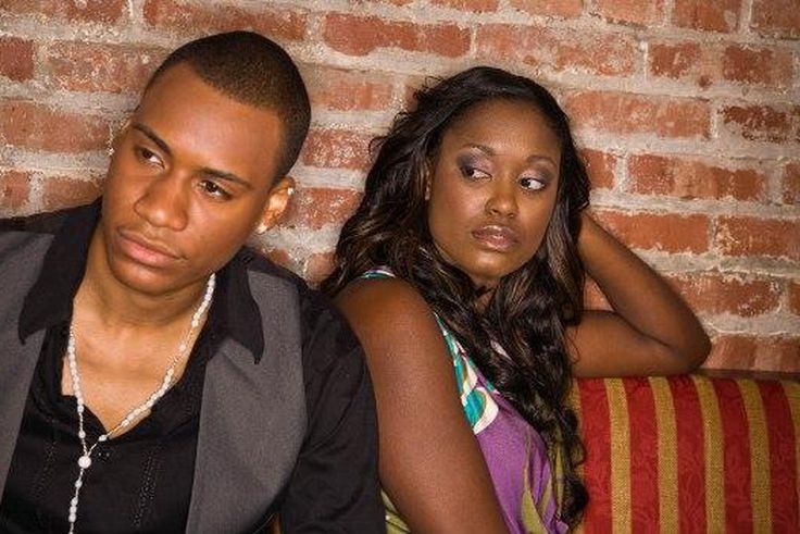 Unhappy African couple