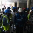 Mahama inspecting expansion works at the hospital