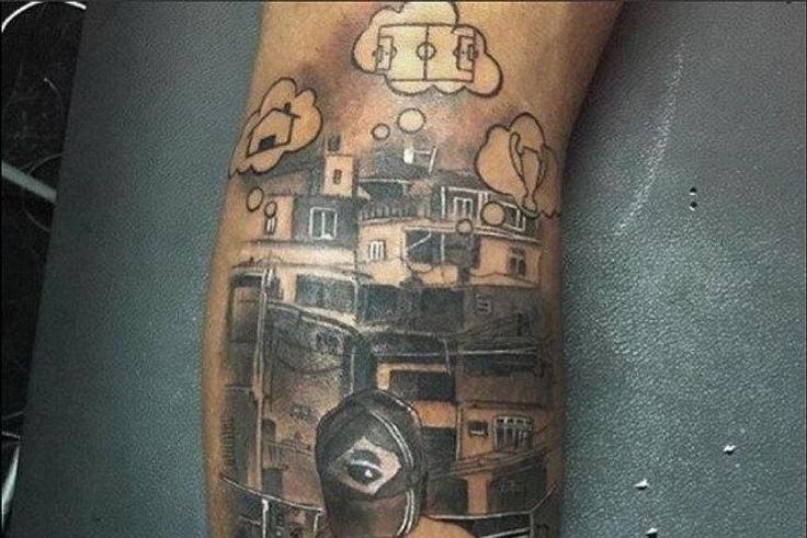 Neymar's new leg tattoo