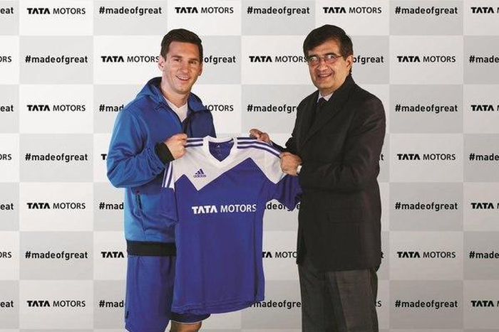 Lionel Messi and Tata Motors official