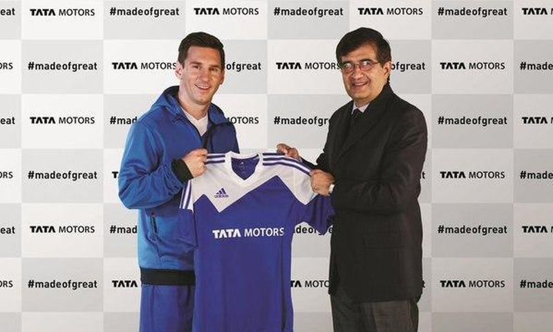 Lionel Messi and Tata Motors official
