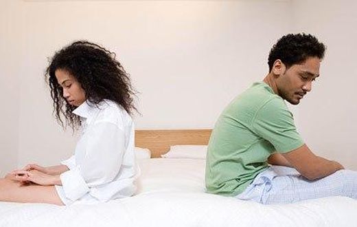 Unhappy couple
