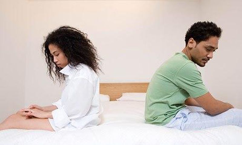 Unhappy couple