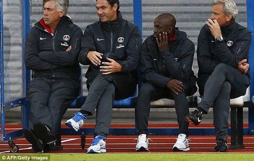 Carlo Ancelotti and Claude Makalele