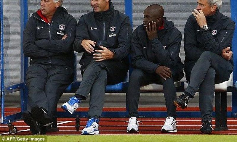 Carlo Ancelotti and Claude Makalele