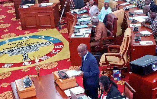 Hon Seth Tekper in Parliament