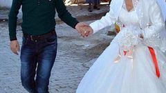 The Syrian bride with the groom, Turkish man Riza Turkal