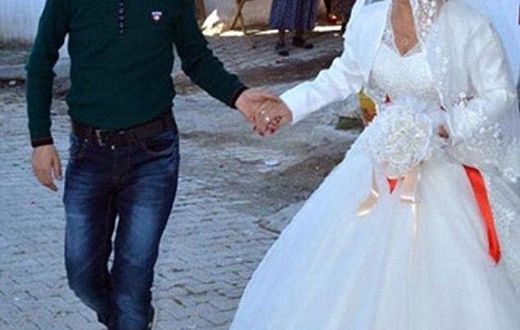 The Syrian bride with the groom, Turkish man Riza Turkal