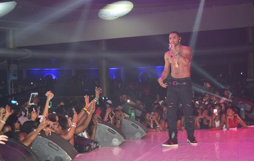 Trey Songz, during his stage performance